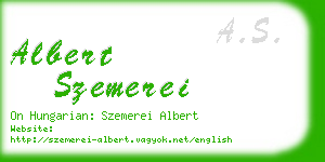 albert szemerei business card